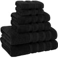 thumbnail image 5 of 6-Piece Towel Set Includes 2 Extra Large Bath Towels, 2 Hand Towels, and 4 Washcloths Ringspun Cotton is Extra Absorbent and Super Soft (Black)By TORUBIA, 5 of 5