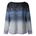 thumbnail image 2 of Aayomet Womens Blouses Womens Casual Long Sleeve Crewneck Sweatshirt Striped Printed Loose Pullover Tops Shirts,Blue M, 2 of 4