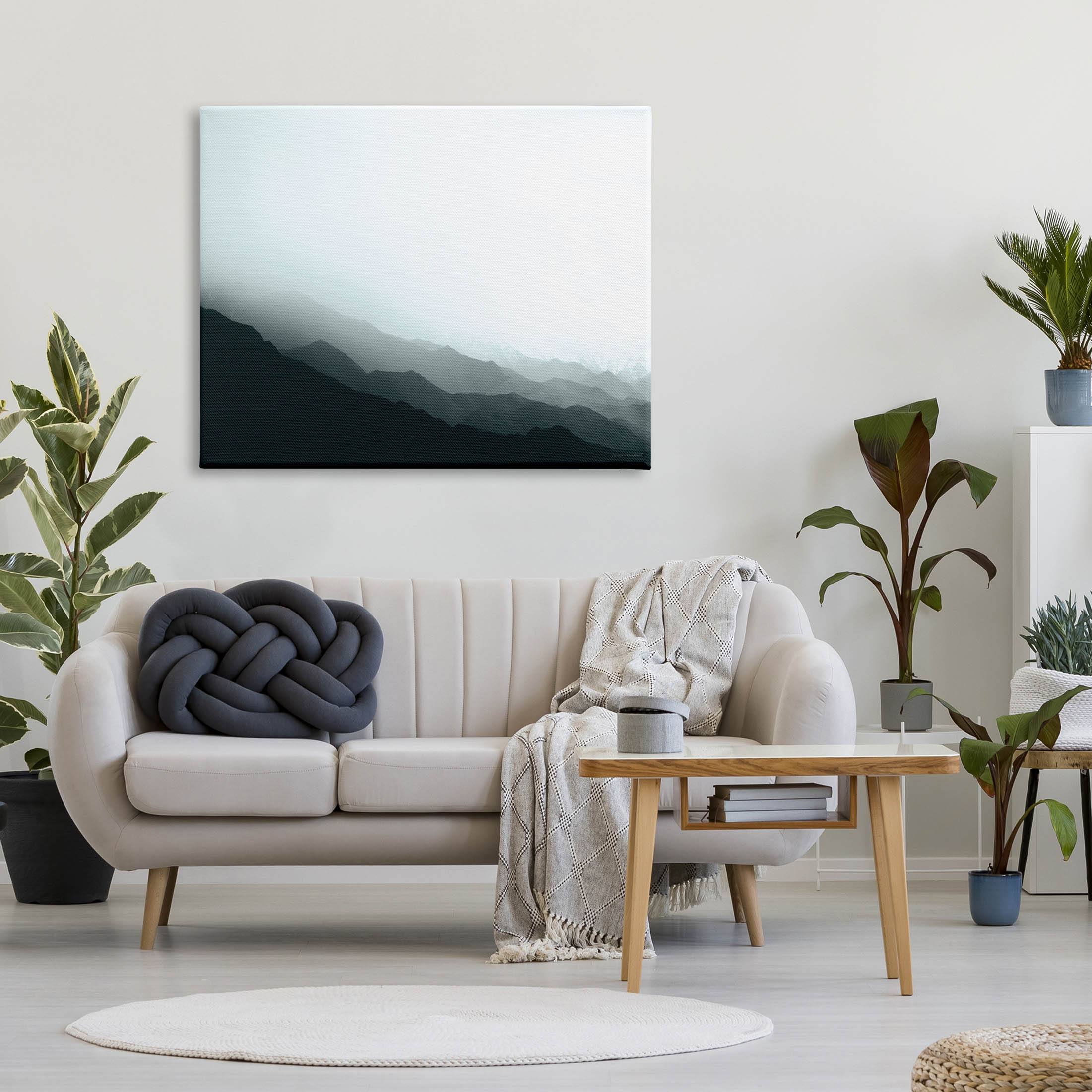 Stupell Industries Misty Mountain Range Slopes Landscape Photograph Gallery Wrapped Canvas Print Wall Art, Design by Laura Marshall