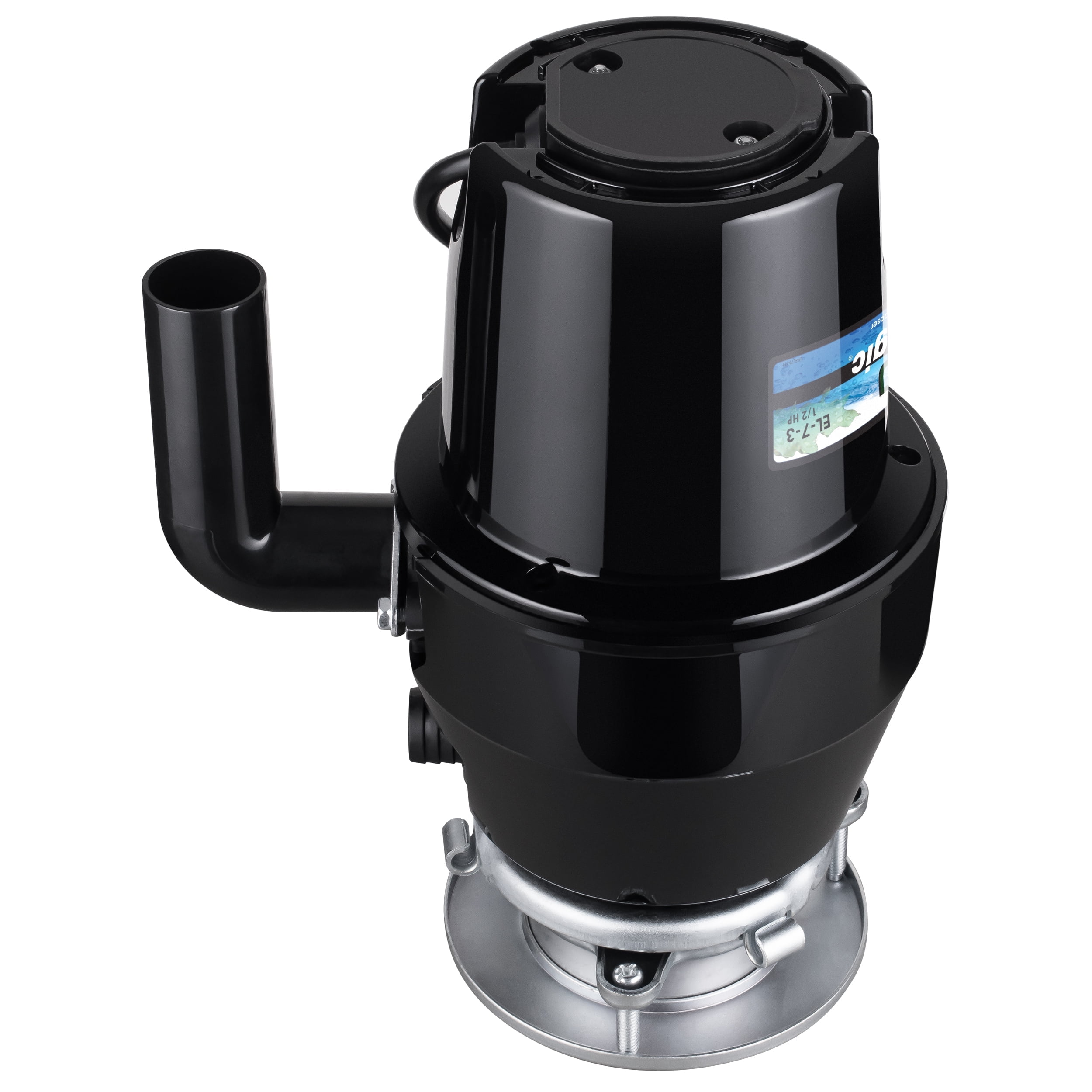 Eco Logic 1/2 HP Garbage Disposal with Polished Chrome Sink Flange 10-US-EL-7-DS-3B-PC