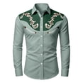 thumbnail image 3 of FYDUU Boy's Western Cowboy Shirt Printed Long Sleeve Shirts Vintage Casual Button Up Blouses Regular Fit Dress Festival Shirts For Kids 4-5 Years, 3 of 3
