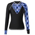 thumbnail image 1 of Traje de baño de surf con estampado de manga larga, traje de baño de buceo para mujer XXL, 1 of 8