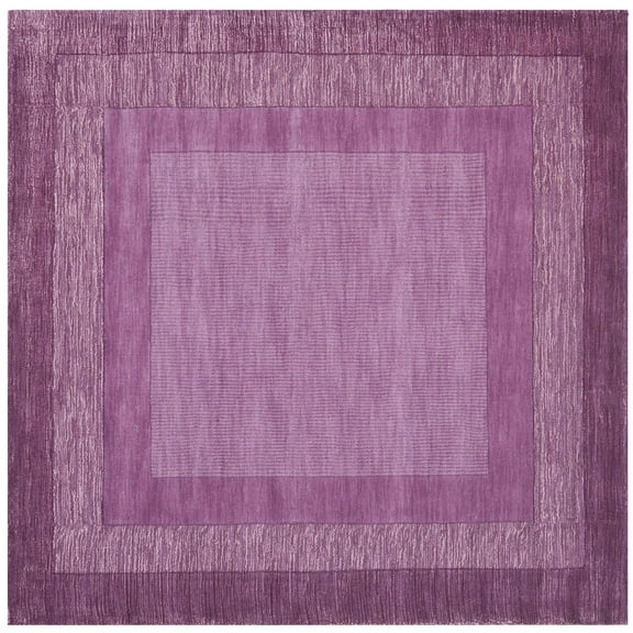 Impressions Green/Beige Square Rug-Color:Fuchisa/Purple,Shape:Square,Size:6' X 6'