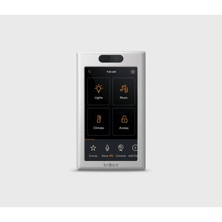 Brilliant - Wi-Fi Smart 1-Switch Home Control Panel with Voice Assistant - White