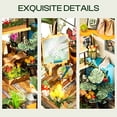 thumbnail image 3 of ROBOTIME DIY Dollhouse Wooden Miniature Furniture Kit Mini Green House with LED Best Birthday Gifts, 3 of 5