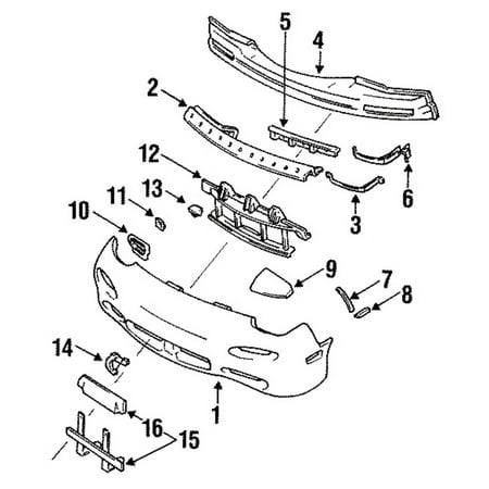 Genuine OE Mazda Bumper Cover Mount Plate - FD01-50-1AXB