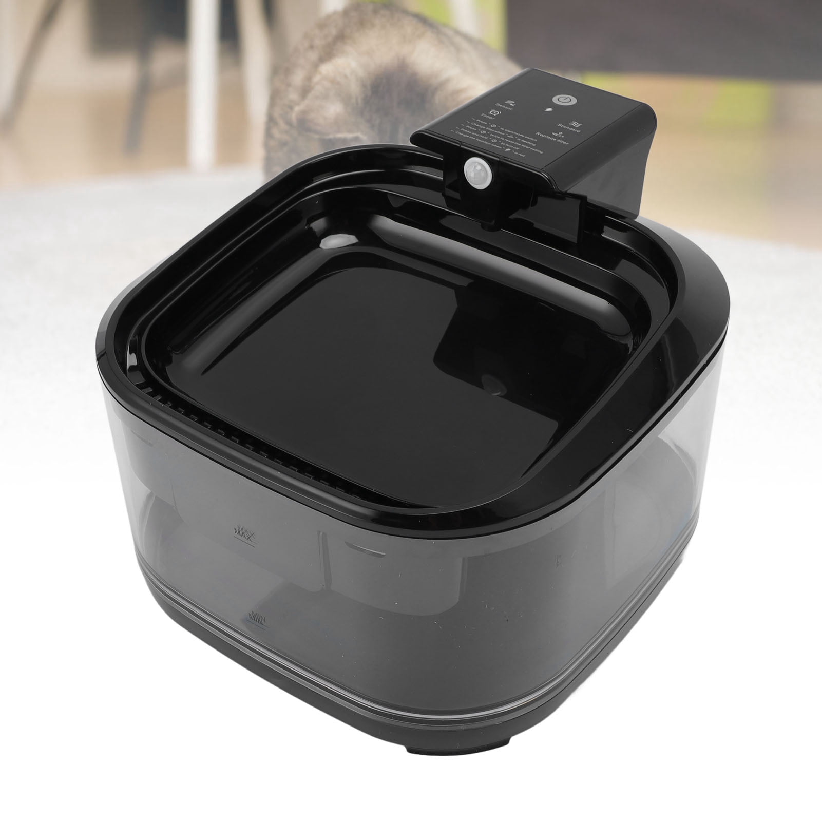 Yajisi Cat Water Fountain, 4.5L / 152 oz Large Capacity Quiet Automatic Pet Drinking Dispenser with Cycle Filtration for Dogs and Cats, Black