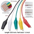 thumbnail image 2 of FELTECHELECTR 20Ud Cables De Eléctricos Con Pinzas De Cocodrilo Coloridas Para Laboratorio Y Taller, 2 of 8