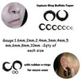 thumbnail image 3 of LIANXUE 14G-00G Ear Gauges Expander Set Acrylic Tapers Plugs Silicone Tunnels for Ear, 3 of 15