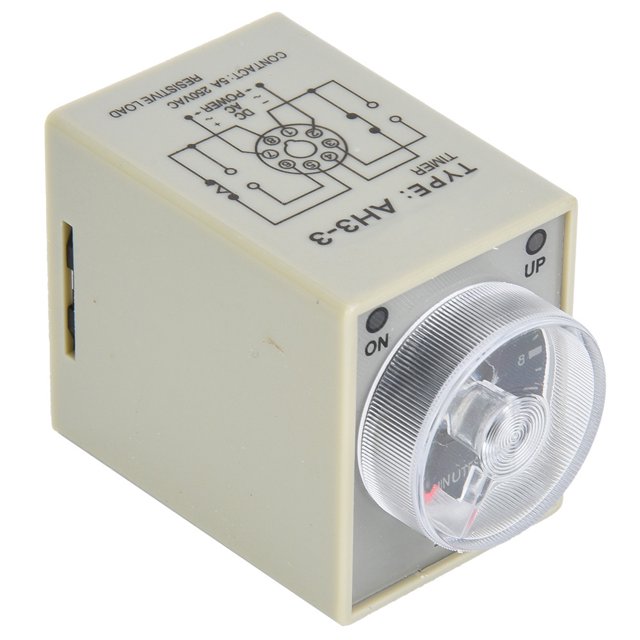 Keyren Timing Relay, AH3-3 Timer Relay Electronic Type Adjustable Release Delay Type Relay 8 Pins 10Min