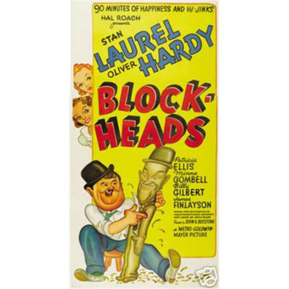 Hot Stuff Enterprise 7787-12x18-LM Blockheads Laurel and Hardy Poster