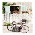 thumbnail image 3 of Ambesonne Rustic Shower Curtain, Bike Flower Countryside, 69"Wx84"L, Multicolor, 3 of 5