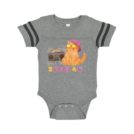 

Inktastic 2 Cool 4 U Cute Orange Cat with Stereo Gift Baby Boy or Baby Girl Bodysuit