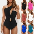 thumbnail image 5 of Feimerou One Shoulder One Piece Swimsuits for Women Tummy Control Bathing Suits Sexy High Waisted Cutout Full Coverage Swimwear, 5 of 5