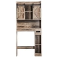 thumbnail image 3 of Ktaxon Farmhouse Over the Toilet Bathroom Storage Cabinet Space Saver, Washed Gray, 3 of 15