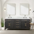 thumbnail image 5 of Laurel 72 in W x 22 in D Black Oak Double Bath Vanity and Carrara Marble Top, 5 of 5