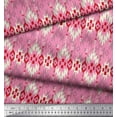 thumbnail image 3 of Soimoi Crepe Silk Fabric Aztec Geometric Printed Craft Fabric by The Yard 42 Inch Wide, 3 of 3