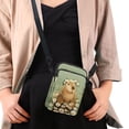 thumbnail image 4 of HELLHERO Capybara Daisy Frame Double Zipper Cross Body Purse for Women Daily Use Sling Bag Polyester 4.33x1.97x7.09, 4 of 7