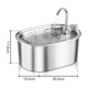 thumbnail image 3 of Xihbxyly Dispensador de Agua para Mascotas de Acero Inoxidable, Bomba Silenciosa de 3,2 L, Bandeja Sin Bpa, Sistema de Filtración Automático, para Perros y Gatos, Duradero y Elegante, Fácil de Limpia, 3 of 3