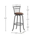 thumbnail image 3 of JASKFLY Metal Tables And Chairs Industrial Counter Height Bar Table and Chairs Set with Metal Frame and Fabric Seat 41.5 Inch Black,Distribution|Metal,Black, 3 of 9