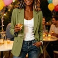 thumbnail image 6 of Blazer for Women Single Breasted Notched Lapel Long Sleeve Work Office Suit Blazer, 6 of 7