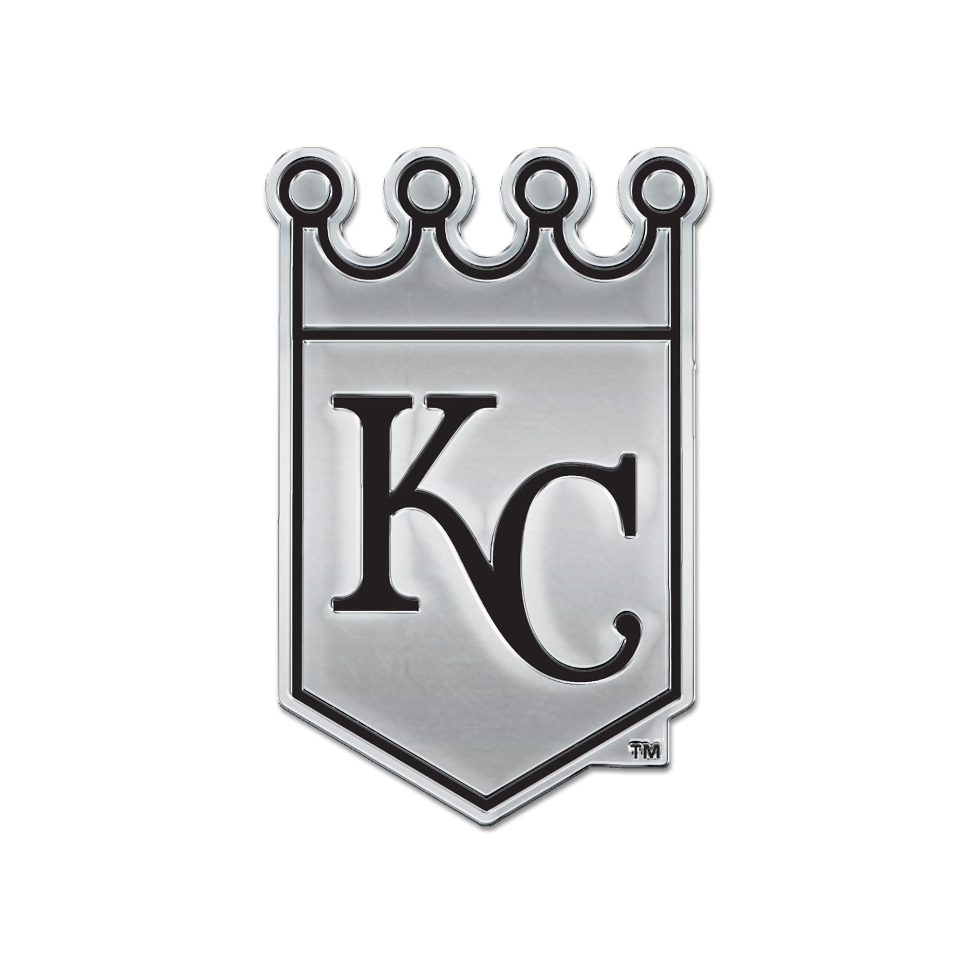 Rico Industries Kansas City Royals Premium Raised Solid Metal Color Chrome Auto Emblem Decal Badge Baseball Inc 