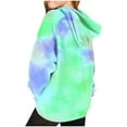 thumbnail image 5 of ATOGUTA Girls Fleece Lined Hoodie Size 5T-15 Thick Graphic Tie Dye Sweatshirt with Pocket Cute Pullovers Tops Mint Green, 5 of 5