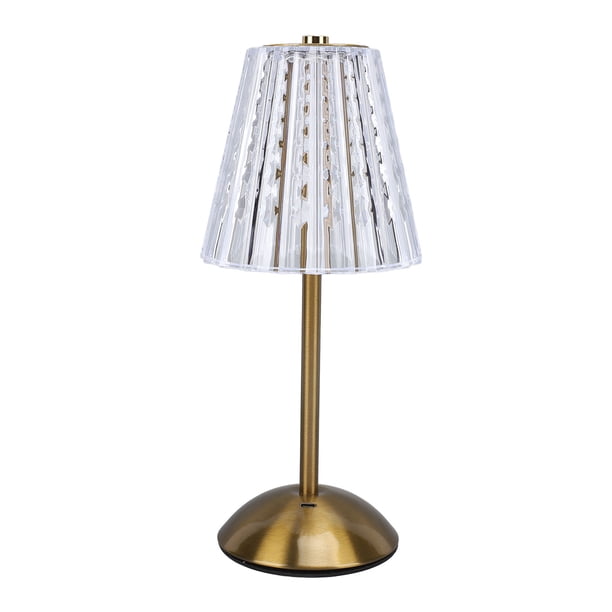 Lámpara De Mesita De Noche, Lámpara De Mesa LED Acrílica De Hierro, Control Táctil Para El Cuidado De Los Ojos, Regulable Continua Para El Hogar