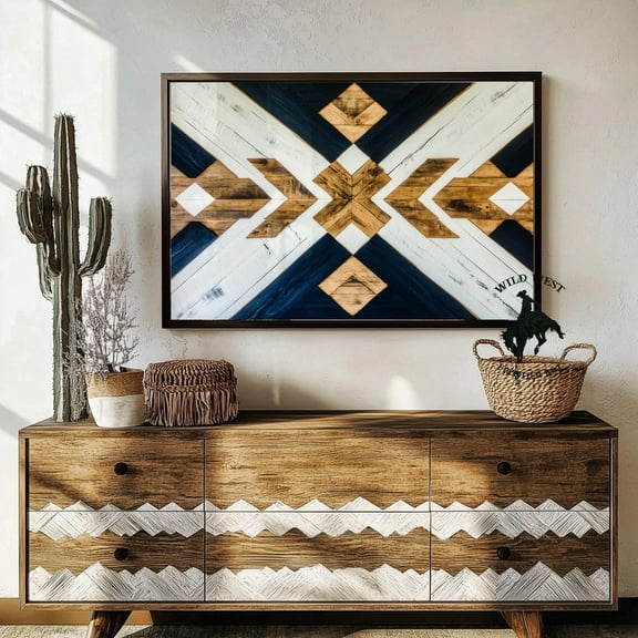 Rustic Western Aztec Wall Art, Desert Decor Poster Home Decor #3182, Unframed Poster Size 8x12