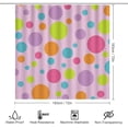 thumbnail image 2 of 4Pcs Dott Mint Green Shower Curtain Sets, Bathroom Set Decor with Non-Slip Bath Mat, Toilet Lid Rug and Contour Mat, 72 x 72inch, 2 of 8