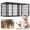 Black, variant on SHegdu 48In Pet Playpen, Heavy Duty Metal Wire Cage, Foldable Indoor Pet Small Dog Anti-Escape, Suitable for Puppies and Cats (White)