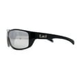 thumbnail image 3 of Locs Mens Color Mirror Wrap Rectangle Gangster Sport Sunglasses Black Clear Silver Mirror, 3 of 4