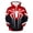 Vermilion, variant on Unisex Spider Superhero Cosplay Hoodie, 3D Web Printed Long Sleeve Drawstring Hooded Sweatshirt Pullover for Halloween Party, Black, S