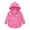 Hot Pink, variant on Mercatoo Toddler Girls Spring Windproof Coat Prints Hooded with Pocket Jacket Kids Girls Outdoor Travel Coats Size 8 to 10