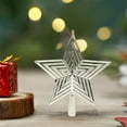 thumbnail image 4 of Cinvoph Christmas Star Tree Topper Christmas Decorative Holiday Treetop Shatterproof Star Ornament for Holiday Christmas Tree Decoration 7" Silver, 4 of 8