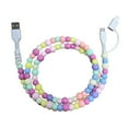 thumbnail image 1 of Beaded Cords Multi Fast Beaded Phone Cable Usb Charger Cable Beaded USB Multi Charger Iphones In USB To C Fast Charging Beaded color, 1 of 8