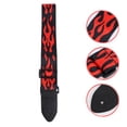 thumbnail image 2 of SHISUYAN Acoustic Guitar Strap with PU Leather Ends Woven Pattern Multi Color 2 Inch WidthCompatible with All Guitars, 2 of 8