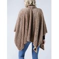 thumbnail image 7 of StylesILove Women Striped Faux Fur Soft Poncho Cape Ultra Warm Warp for Autumn Winter Season (Taupe), 7 of 7