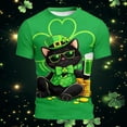 thumbnail image 2 of XIAONU St Patricks Day T Shirts Men Soft Crew Neck Short Sleeve Relaxed Fit Tee Holiday Party Daily Wear T-Shirt, 2 of 4