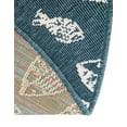 thumbnail image 5 of Unique Loom Outdoor Coastal Collection Area Rug - Whish (4' 1" Round Blue/Ivory), 5 of 9