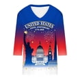 thumbnail image 3 of MAIHAN 250th Anniversary Usa Shirt Women American Flag Print 4th Of July Crew Neck T-Shirts Shirt Summer Baggy Tops Plus Size T Shirts for Women, 3 of 3
