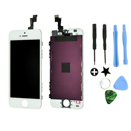TekDeals White LCD Display+Touch Screen Digitizer Assembly Replacement for iPhone
