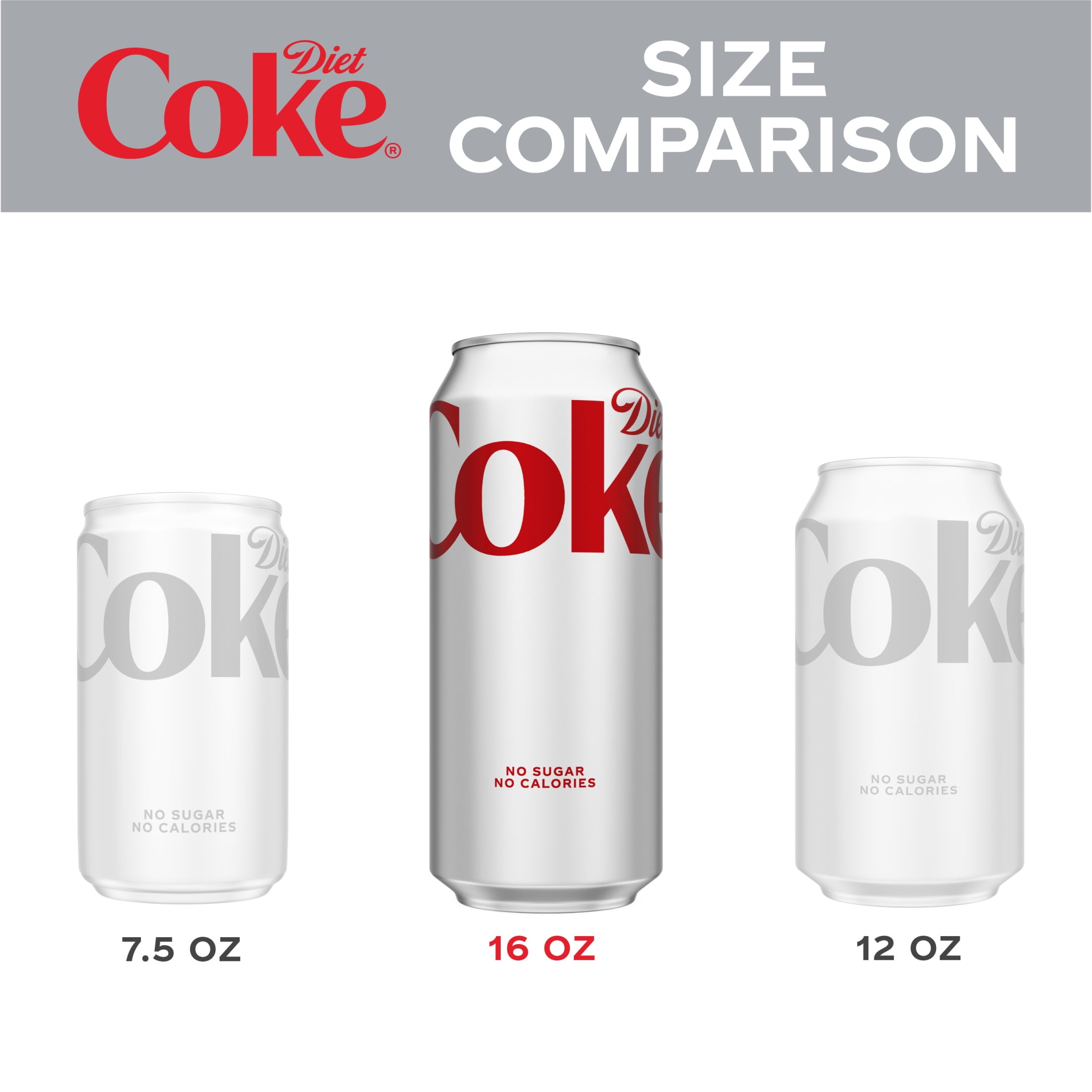 Diet Coke Soda Pop Can, 16 fl oz