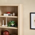 thumbnail image 4 of Walker Edison Modern Wood Open Bookshelf with Cabinet, Light Ash, 4 of 13