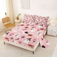 thumbnail image 2 of Feelyou Cute Ghost Pumpkin King Sheets, Kawaii Cat Spider Bedding, 4pcs, 1 Flat Sheet, 1 Fitted Sheet and 2 Pillowcases, 2 of 5