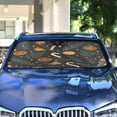 thumbnail image 2 of Iauyy Foldable Windshield Sun Shade for Cars, Interior Sun Protection for car UV Protection for Sedan/SUV/Truck, (S/M/L) Orange-brown Christmas, 2 of 8