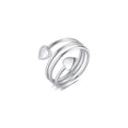 thumbnail image 3 of Adjustable Magnetic Pure Copper Rings for Women, Love Heart Gift( Sliver 2PCS), 3 of 5