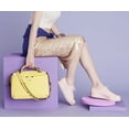 thumbnail image 5 of Ferwind Women's Uptown Satchel Kitty Face Eyes Snout Hardware Mustard Yellow, 5 of 8