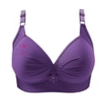 thumbnail image 3 of Wiyuqeen Bras for Women No Underwire Pink Ribbon Supportive Everyday Bras Plus Size Full Coverage Push Up Bralettes, 3 of 5