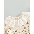 thumbnail image 5 of Franhais Baby Girl Romper/ Dress, Long Sleeve Round Neck Lace Floral Print Loose Bodysuit / Dress, 5 of 9